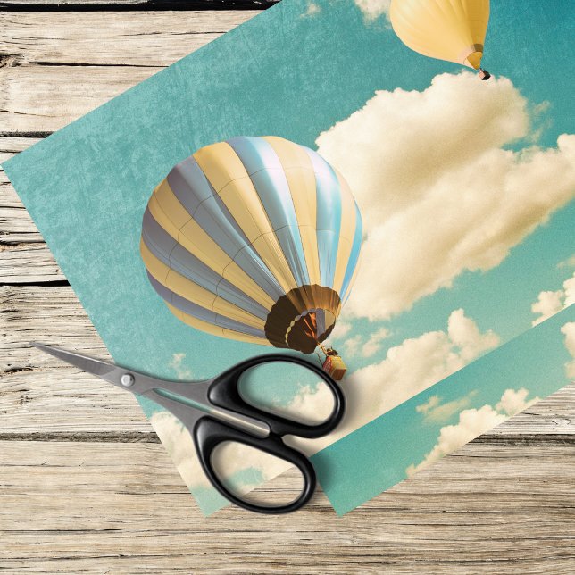 vintage hot air balloon tissue paper (Creator Uploaded)