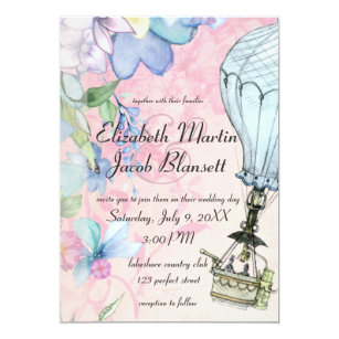 50% Off Hot Air Balloon Wedding Invitations – Limited Time ...