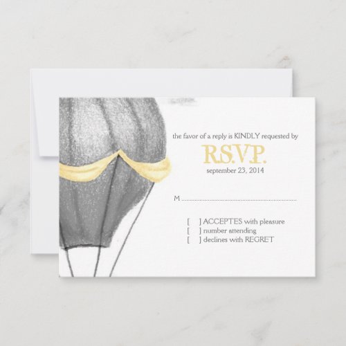 Vintage Hot Air Balloon Wedding RSVP