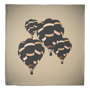 Vintage Hot Air Balloons Duvet Cover