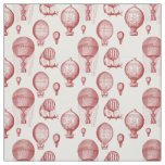 Vintage Hot Air Balloons in Brown Fabric