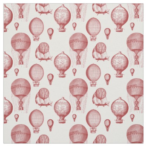 Vintage Hot Air Balloons in Brown Fabric