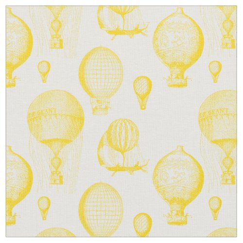 Vintage Hot Air Balloons in Gold Fabric