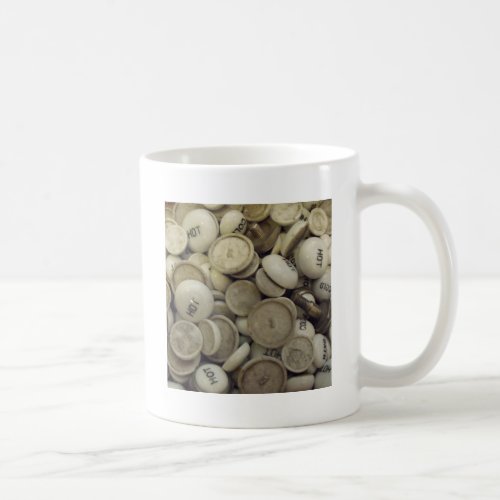 Vintage Hot and Cold Porcelain Knobs Coffee Mug