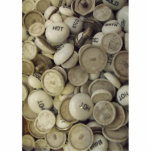 Vintage Hot and Cold Porcelain Knobs Cutout<br><div class="desc">We found this vintage pile of white hot and cold knobs in a local antique store, and figured this would make a great for someone who loves hot vintage and cold vintage. The photo is a bunch of vintage red hot and cold knobs from the turn of the last century....</div>