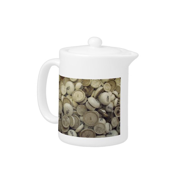 Vintage Hot and Cold Porcelain Knobs Teapot (Left)