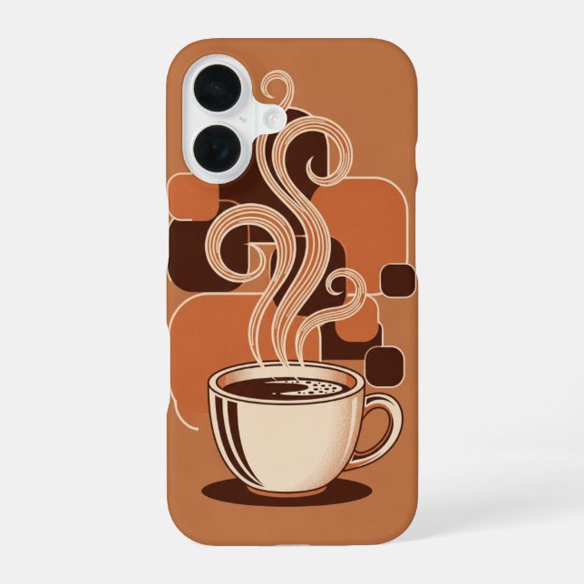 Vintage Hot Coffee Mug iPhone Case (Back)