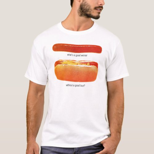 Vintage Hot Dog Wiener and Buns T_Shirt