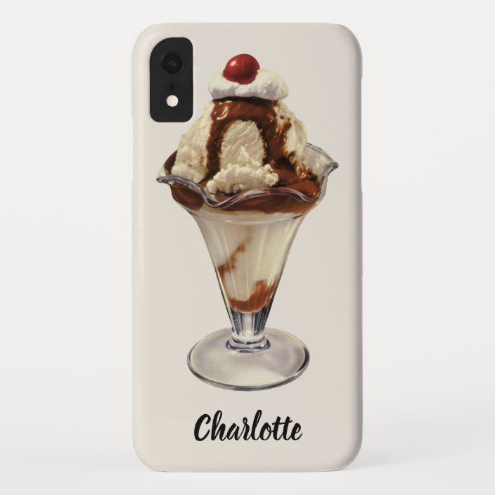 Vintage Hot Fudge Ice Cream Sundae Desserts Case Mate Iphone Case Zazzle Com
