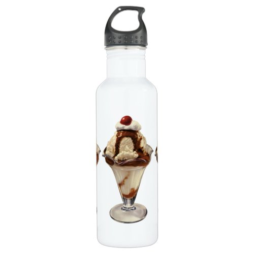 Vintage Hot Fudge Ice Cream Sundae Desserts Water Bottle