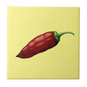 Vintage Hot Jalapeno Pepper Ceramic Tile