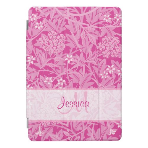 Vintage Hot Pink Floral Jasmine by William Morris iPad Pro Cover