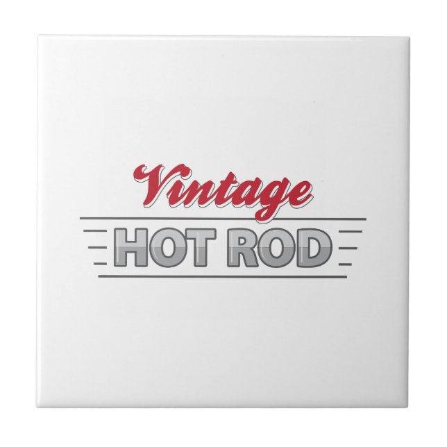 Vintage Hot Rod Ceramic Tile (Front)