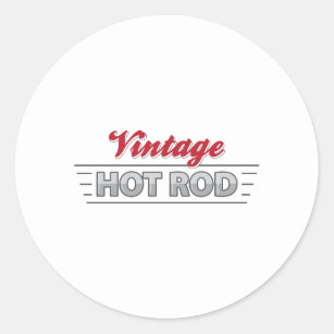 Vintage Hot Rod Classic Round Sticker