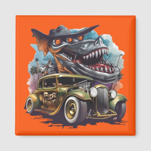 Vintage Hot Rod Monster Adventure Magnet