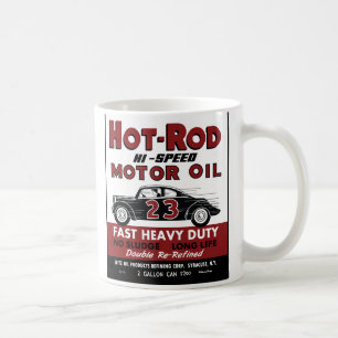Vintage Hot-Rod Motor Oil tin can design Coffee Mug