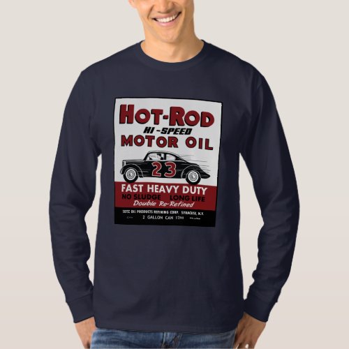 Vintage Hot_Rod Motor Oil tin can design T_Shirt