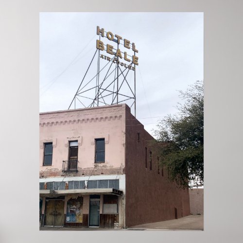 Vintage Hotel Beale Kingman Route66 Arizona Photo  Poster