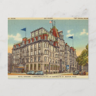 Vintage Hotel, Boston, Massachusetts Postcard