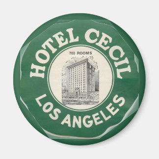 Vintage Hotel Cecil, Los Angeles, CA Magnet