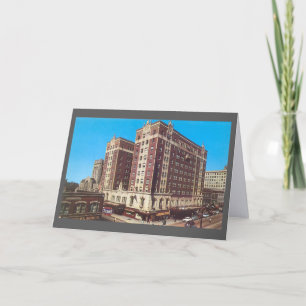 Vintage Hotel Gary, Indiana (1950s) Letterpress Thank You Card
