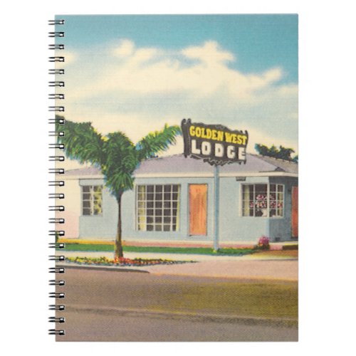 Vintage Hotel Golden West Lodge Motel Notebook