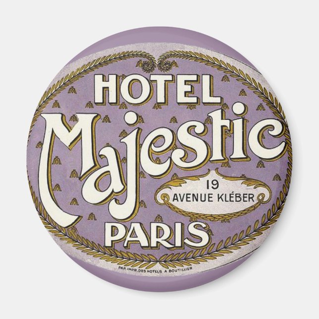Vintage Hotel Paris, France Magnet (Front)