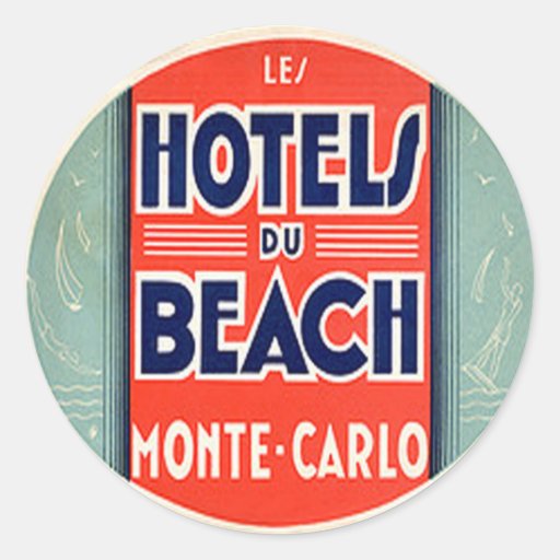 Vintage Hotel & Travel Sticker | Zazzle