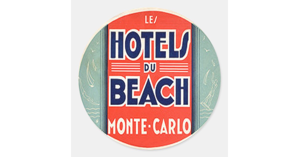 Vintage Hotel & Travel Sticker | Zazzle