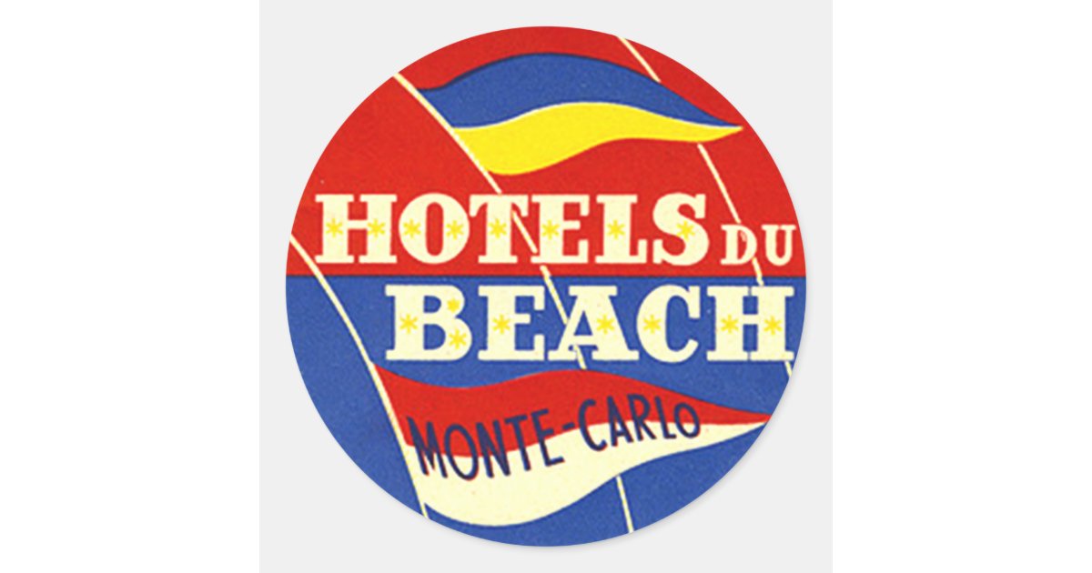 Vintage Hotel Travel Sticker Zazzle Com