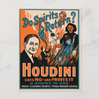 Vintage Houdini Magic Poster