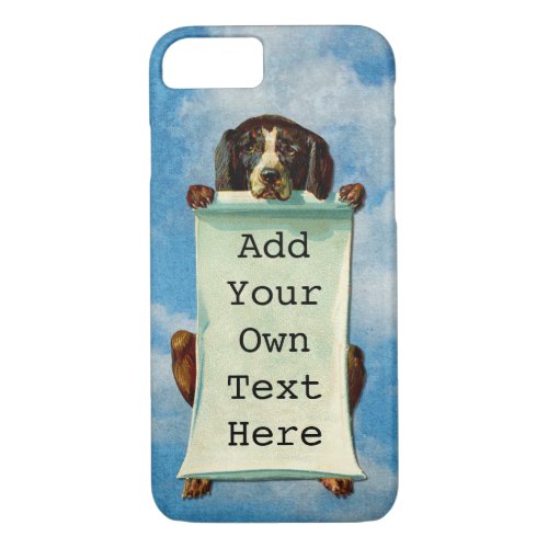 Vintage Hound Dog in a Blue Cloudy Sky iPhone 87 Case