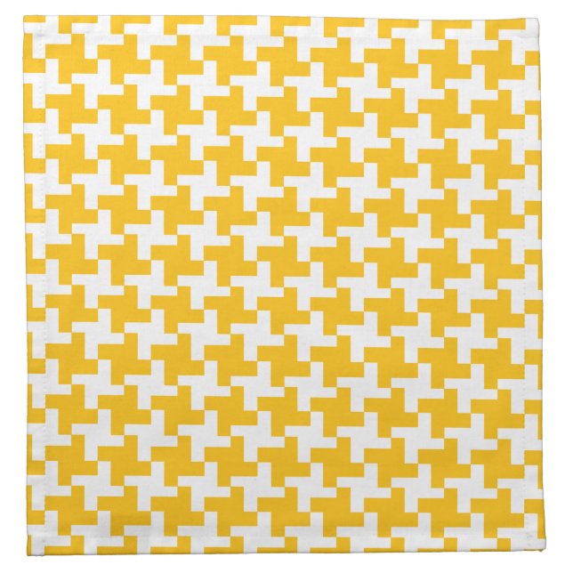 Vintage Houndstooth Pattern Cloth Napkin (Front)