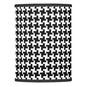Vintage Houndstooth Pattern in Black & White Lamp Shade