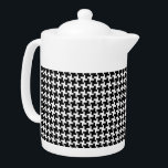Vintage Houndstooth  Teapot<br><div class="desc">Retro Mid Century Modern Atomic Age Houndstooth with changeable background colors.</div>