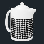 Vintage Houndstooth  Teapot<br><div class="desc">Retro Mid Century Modern Atomic Age Houndstooth with changeable background colors.</div>
