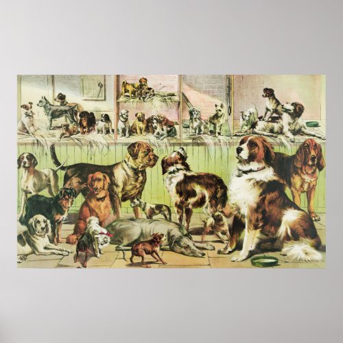 Vintage House Kennel and Field Dog  Poster