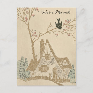 Vintage House We've Moved Announcement Postcard