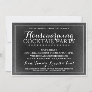 Vintage Housewarming Cocktail Party Invitation