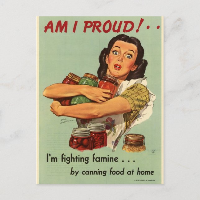 Vintage Housewife Postcard (Front)