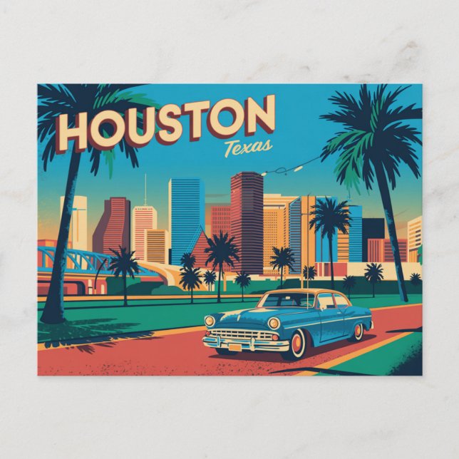 Vintage Houston Postcard | Greetings from Houston (Front)