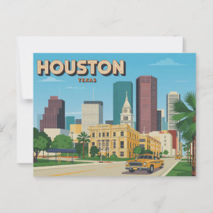 Vintage Houston Postcard Greetings from Houston
