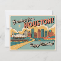 Vintage Houston Postcard | Greetings from Houston
