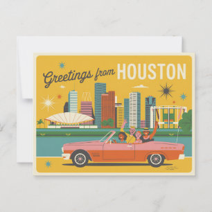 Vintage Houston Postcard Greetings from Houston