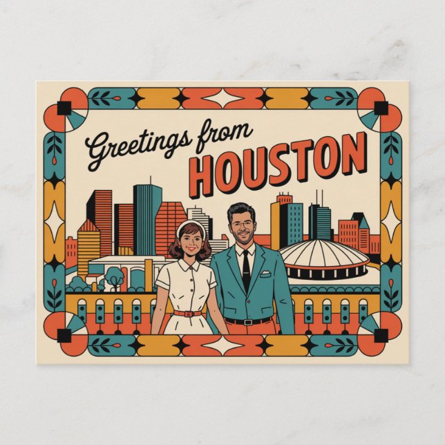 Vintage Houston Postcard | Greetings from Houston (Front)