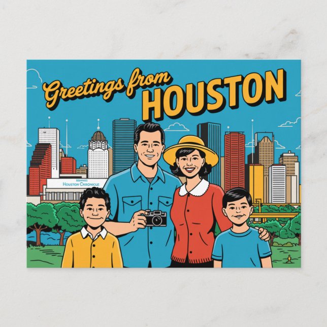 Vintage Houston Postcard | Greetings from Houston (Front)