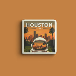 Vintage Houston Texas Button