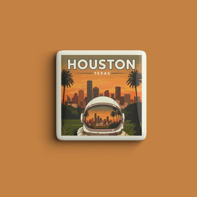 Vintage Houston Texas Button (Creator Uploaded)