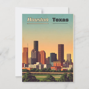 vintage "Houston Texas" postcard design