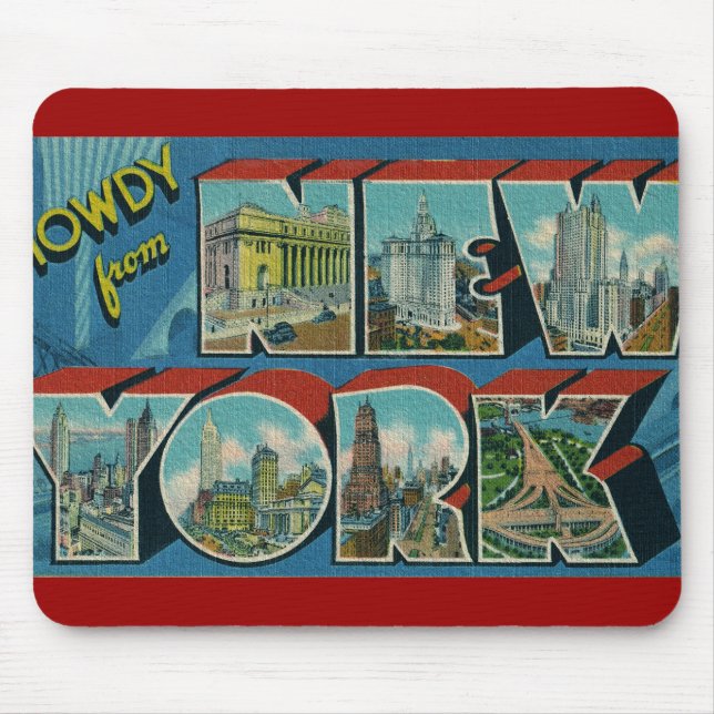 Vintage Howdy from New York Mouse Pad (Front)